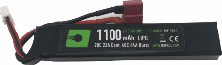 Nuprol 1100mAh 7.4V 20c LiPo Stick Type - DEANS